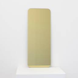 Quadris??? Rectangular Gold Tinted Frameless Contemporary Mirror, Xl - thumbnail 1