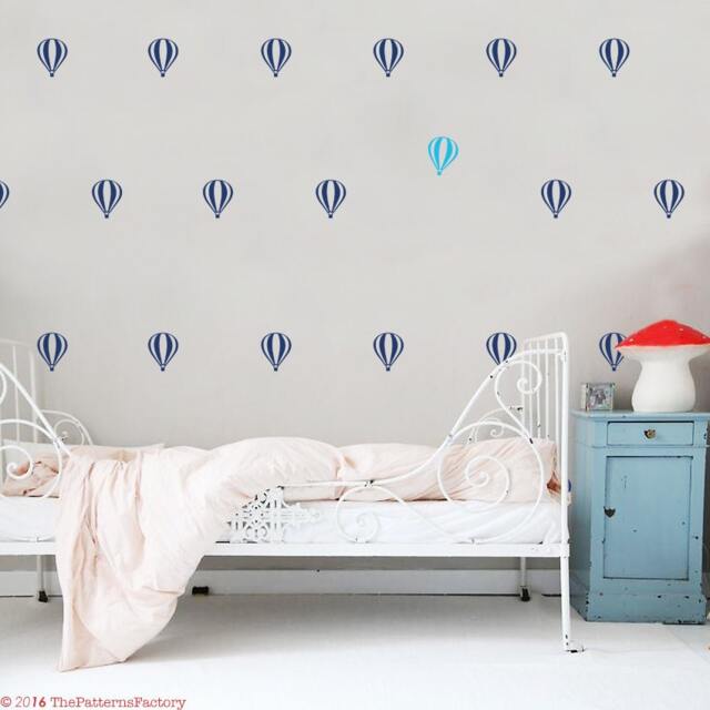 Hot Air Balloon Wall Decals Kids Nursery Decor - image 1