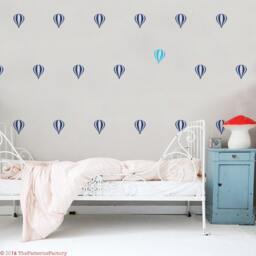Hot Air Balloon Wall Decals Kids Nursery Decor - thumbnail 1