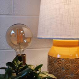 White Extra Tall Cone Lampshade in Linen, Conical Fat Lamp Shade - thumbnail 3