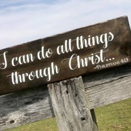 Hanging Positive Inspirational Affirmation Rustic Hand Painted Wood Sign, Wall Decor, Sign - thumbnail 2