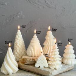 Fraser Fir Scented Christmas Tree Candles Hand-Poured Soy Wax - thumbnail 2