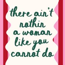 Nothin U Can't Do - Feminist Quote, Wall Art, Home Decor, Pink & Red, Contemporary, Women, Feminism Print, Slogan, Girl Power, Empowerment - thumbnail 3