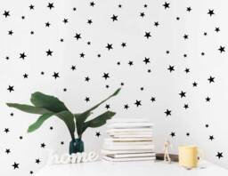 3 Size Stars Decal, Gold Star Decals, Black Stars, Wall Boys Room Girls Nursery, Nursery Decals - thumbnail 1