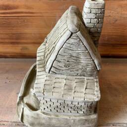 Stone Garden Cute Water Mill House Cottage Statue Ornament - thumbnail 3