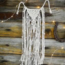 Wedding Bouquet Wrap, Macrame Flower Wrap, Boho Wedding, Bohemian Bride Accessories, Vase Cover, Jar Wrap - thumbnail 3