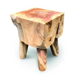 Solid Teak Square Lamp Table 4 Legs 40cm