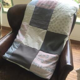 Graduation Gift For Friend Gift, Memory Patch Quilt, Photo Custom Throw Blanket, 100% Cotton Personolized Quilt - thumbnail 2