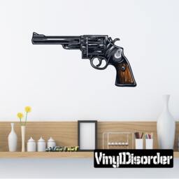 Army Pistol Wall Decal - Fabric Vinyl Removable & Reusable Armyuscolor001Et