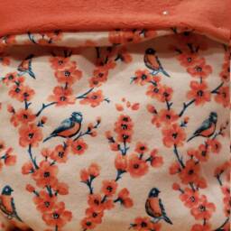 Girl Bird Blanket - Flower Baby Shower Gift Kids Room Toddler Spring Throw - thumbnail 2