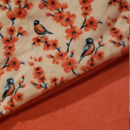 Girl Bird Blanket - Flower Baby Shower Gift Kids Room Toddler Spring Throw - thumbnail 3