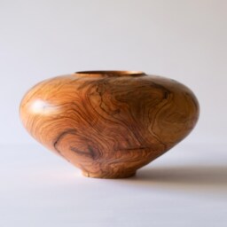 Farmhouse Decor, Rustic Home Wood Vase, Boho Wooden Unique Contemporary Olive D??cor, Wabi Sabi Decor - thumbnail 3