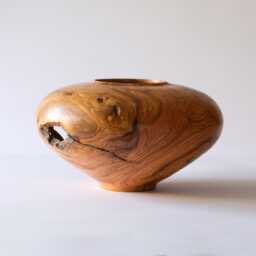 Farmhouse Decor, Rustic Home Wood Vase, Boho Wooden Unique Contemporary Olive D??cor, Wabi Sabi Decor - thumbnail 1