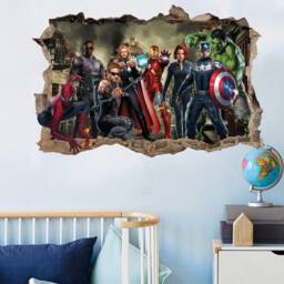 Superheroes Avengers Spiderman Hulk Ironman Wall Sticker Decal Mural Poster Decor 396 - thumbnail 3