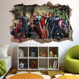 Superheroes Avengers Spiderman Hulk Ironman Wall Sticker Decal Mural Poster Decor 396 - thumbnail 1
