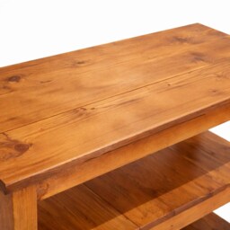 Wood Shoe Rack Bench - Wooden Hallway Entryway Storage - thumbnail 2