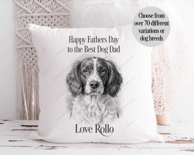 Personalised Pet Cushion, Dog Portrait, Gift From Dog, Keepsake Lover Gift, Dad Mum Owner - image 1