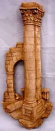 Greek Art Athena Column Arch Wall Sculpture Home Decor Plaque - thumbnail 1