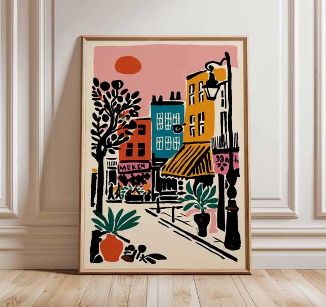 Brixton Market Travel Poster South London Street Art Print - image 1