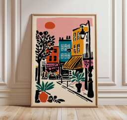 Brixton Market Travel Poster South London Street Art Print - thumbnail 1