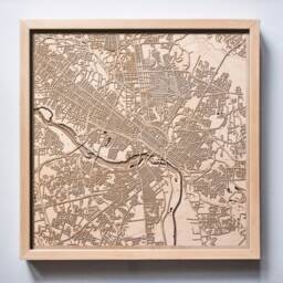 Richmond Virginia Wooden Map - Laser Cut 3D Framed Wall Art - thumbnail 1