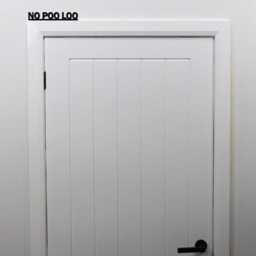 No Poo Loo Door Topper - Funny Bathroom Rule Sign Cheeky Toilet Or Loo Humour Gift Housewarming Novelty Decor - thumbnail 2