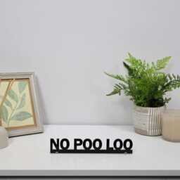 No Poo Loo Door Topper - Funny Bathroom Rule Sign Cheeky Toilet Or Loo Humour Gift Housewarming Novelty Decor - thumbnail 3