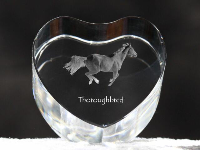 Thoroughbred, Crystal Heart With Horse, Souvenir, Decoration, Limited Edition, Collection - image 1