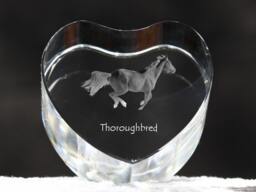Thoroughbred, Crystal Heart With Horse, Souvenir, Decoration, Limited Edition, Collection - thumbnail 1