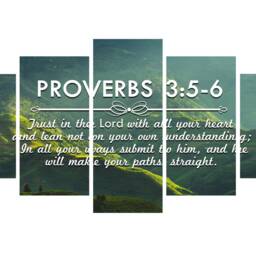 Proverbs 35-6 #51 Niv Trust in The Lord Bible Verse Canvas - Christian Scripture Religious Wall Art Home Decor Paintings - thumbnail 3