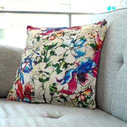 Watercolour Flowers Cushion Cover Throw Pillow. 18 - thumbnail 1