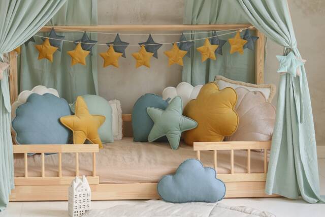 "Velvet Star Pillow ""Mint" - image 1