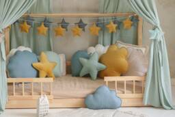 "Velvet Star Pillow ""Mint" - thumbnail 1