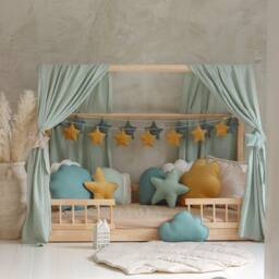 "Velvet Star Pillow ""Mint" - thumbnail 3