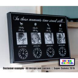 In These Moments Time Stood Still Baby Child Family Personalised Photo Framed Canvas Print Unique Christmas Birthday Gift - thumbnail 3