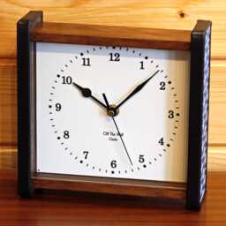 Vintage Style Mantel Clock - New 21cm Handmade Mid Century Retro Unique Wooden Desk Wall Gift Off The Clocks - thumbnail 1