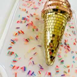 Disco Ice Cream Cone Wall Hanging Funky Pop Art Decor - thumbnail 2
