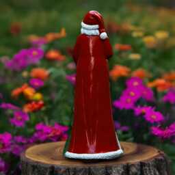 Concrete Santa Claus Statue Realistic Sculpture Outdoor Christmas Decoration Holiday Garden Winter Ornament Lover Gift - thumbnail 4