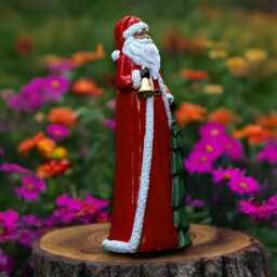 Concrete Santa Claus Statue Realistic Sculpture Outdoor Christmas Decoration Holiday Garden Winter Ornament Lover Gift - thumbnail 3