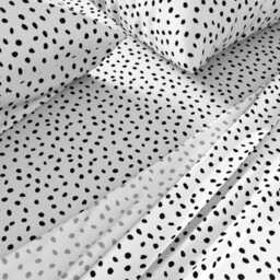 Animal Print Sheets - Dalmatian Dots By Glimmericks Dog Polka Modern Cotton Sateen Sheet Set Bedding Spoonflower - thumbnail 2