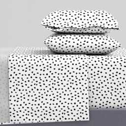 Animal Print Sheets - Dalmatian Dots By Glimmericks Dog Polka Modern Cotton Sateen Sheet Set Bedding Spoonflower