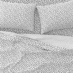 Animal Print Sheets - Dalmatian Dots By Glimmericks Dog Polka Modern Cotton Sateen Sheet Set Bedding Spoonflower - thumbnail 3