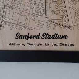 Sanford Stadium Wall Art Laser Engraved Wood, Georgia Bulldogs Gift - thumbnail 3