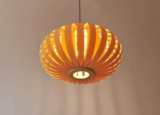 Pendant Lamp From Ash & Birch. Xl - Large Model - Lampshade Lighting Patio Hanging Light - image 1