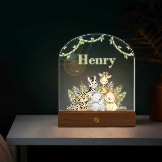 Custom Name Baby Night Light - Floral Butterfly Nursery Lamp, Personalised Gift For Newborn, Christening, Birthday, Christmas Changing - image 1