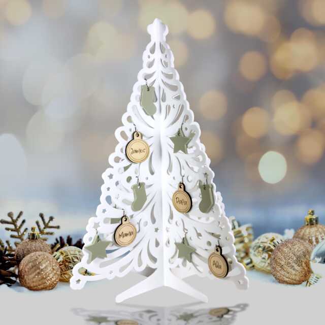 Personalized Acrylic Christmas Tree, Custom Name Holiday Decor - image 1