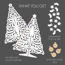 Personalized Acrylic Christmas Tree, Custom Name Holiday Decor - thumbnail 2