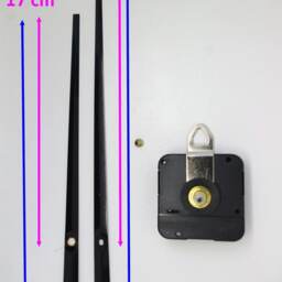 Diy Clock Mechanism + Large Straight Hands 16/24cm For Thick Dial - thumbnail 3