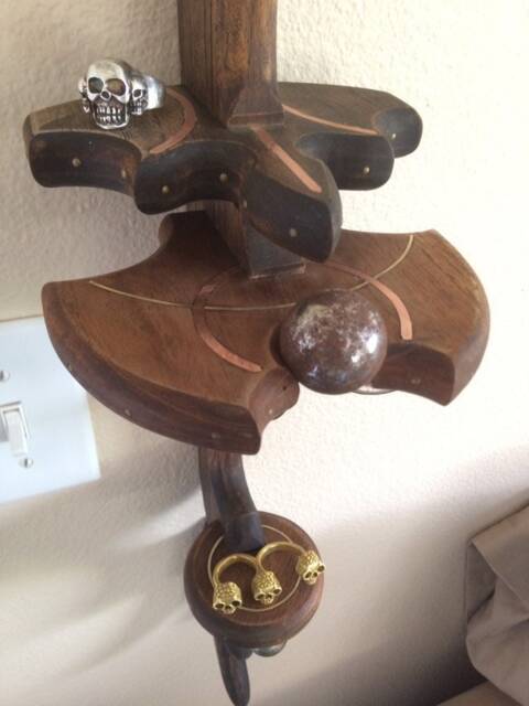 Custom Copper & Brass Inlay Jewelry Display Shelf Multi Magnetic Key Hanger - image 1