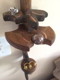 Custom Copper & Brass Inlay Jewelry Display Shelf Multi Magnetic Key Hanger - thumbnail 1